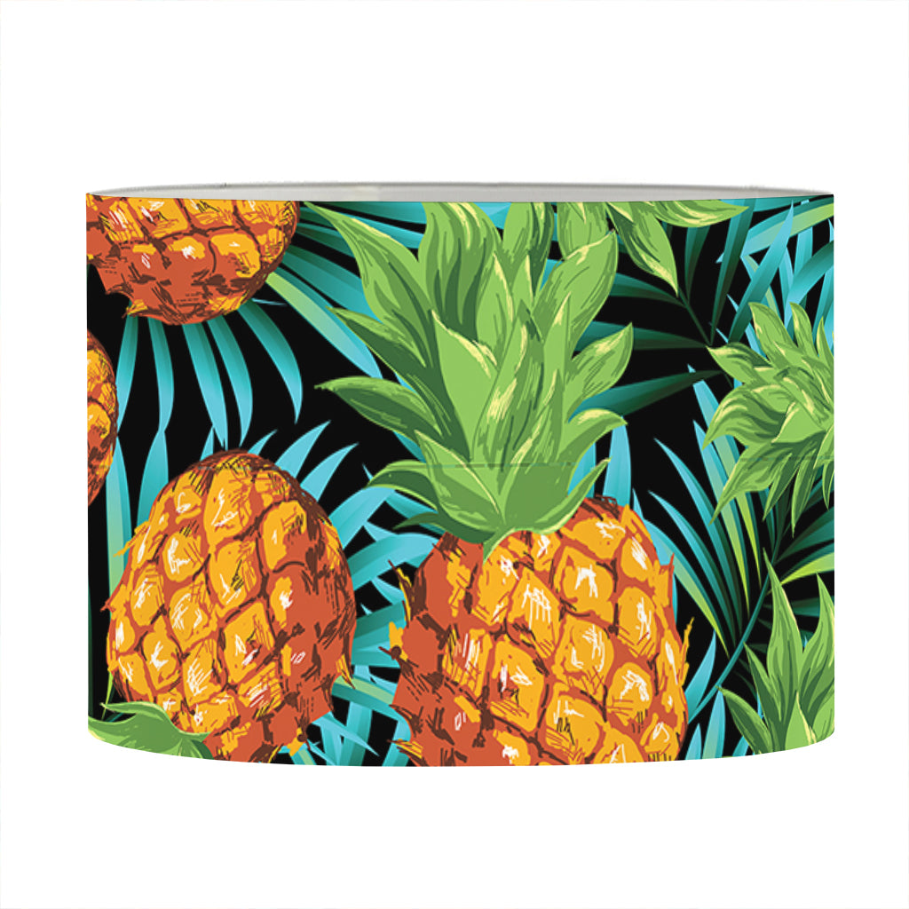 Exotic Tropical Pineapple Pattern Print Drum Lamp Shade