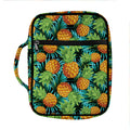Exotic Tropical Pineapple Pattern Print Front Pocket Bible Bag