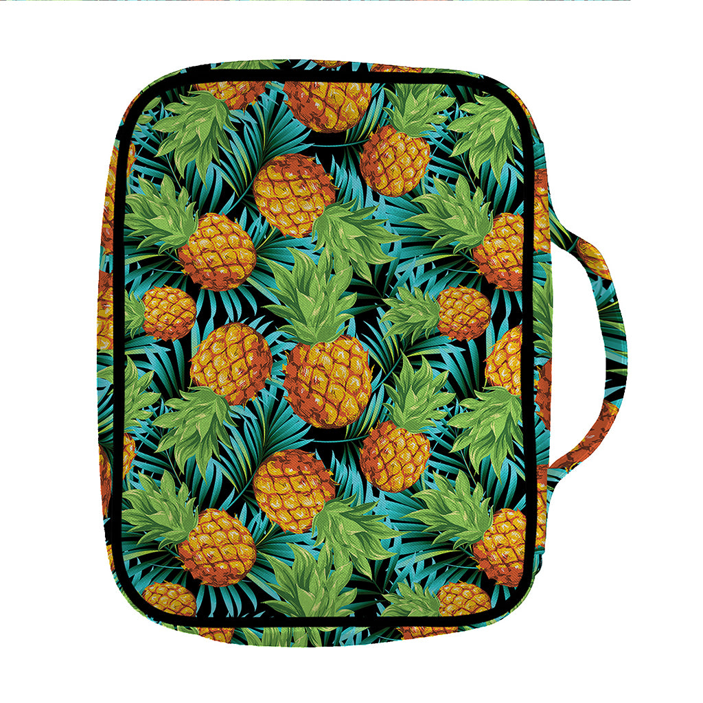 Exotic Tropical Pineapple Pattern Print Front Pocket Bible Bag