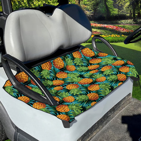 Exotic Tropical Pineapple Pattern Print Golf Cart Seat Cover
