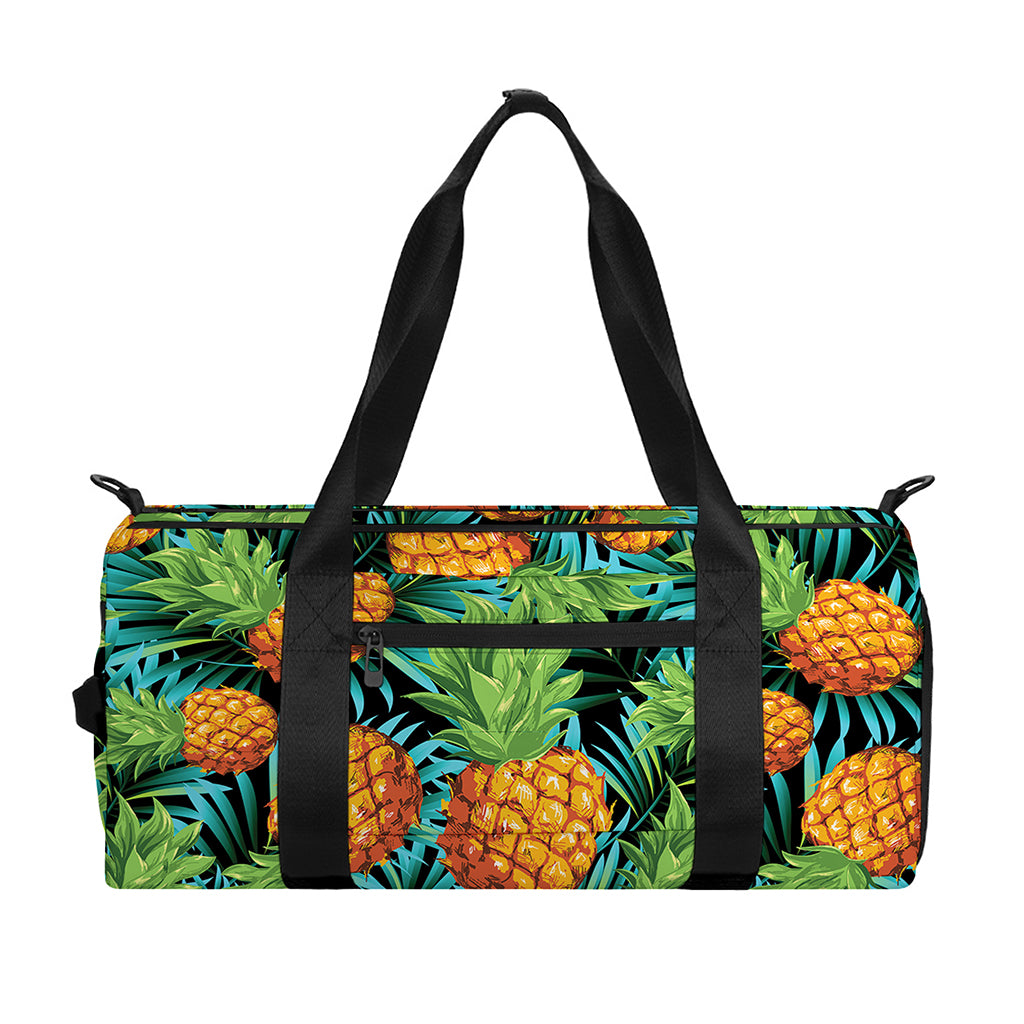 Exotic Tropical Pineapple Pattern Print Gym Bag