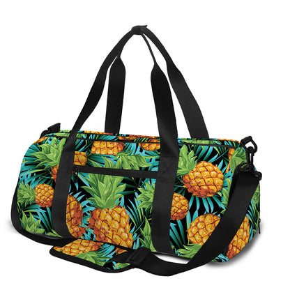 Exotic Tropical Pineapple Pattern Print Gym Bag