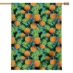 Exotic Tropical Pineapple Pattern Print House Flag