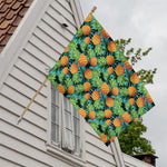 Exotic Tropical Pineapple Pattern Print House Flag