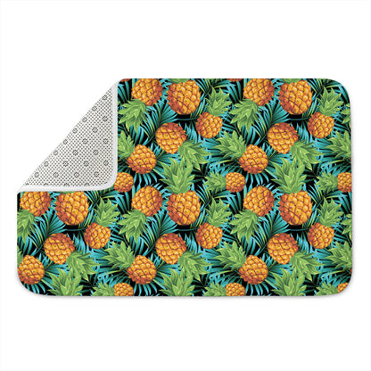 Exotic Tropical Pineapple Pattern Print Indoor Door Mat