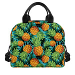 Exotic Tropical Pineapple Pattern Print Insulated Lunch Bag