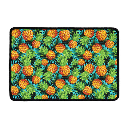Exotic Tropical Pineapple Pattern Print Kitchen Mat