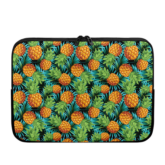 Exotic Tropical Pineapple Pattern Print Laptop Sleeve