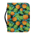 Exotic Tropical Pineapple Pattern Print Leather Bible Cover