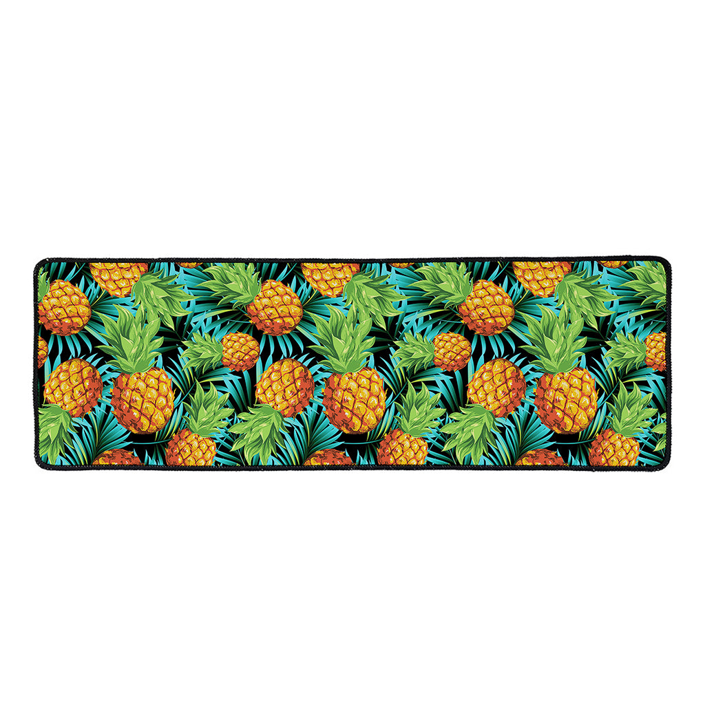 Exotic Tropical Pineapple Pattern Print Long Kitchen Mat