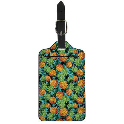 Exotic Tropical Pineapple Pattern Print Luggage Tag