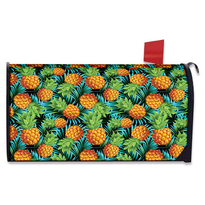 Exotic Tropical Pineapple Pattern Print Mailbox Cover
