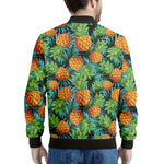 Exotic Tropical Pineapple Pattern Print Men's Bomber Jacket