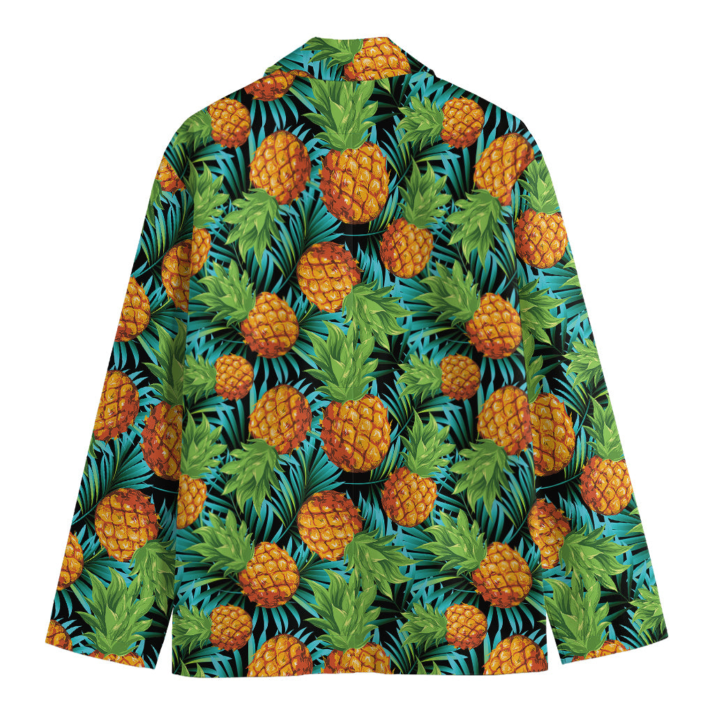 Exotic Tropical Pineapple Pattern Print Men's Cotton Blazer