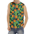 Exotic Tropical Pineapple Pattern Print Men's Fitness Tank Top