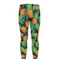 Exotic Tropical Pineapple Pattern Print Men's Leggings