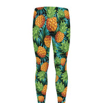 Exotic Tropical Pineapple Pattern Print Men's leggings