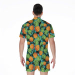 Exotic Tropical Pineapple Pattern Print Men's Rompers