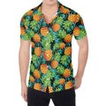 Exotic Tropical Pineapple Pattern Print Men's Shirt