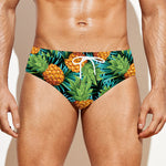 Exotic Tropical Pineapple Pattern Print Men's Swim Briefs