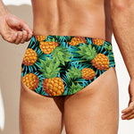 Exotic Tropical Pineapple Pattern Print Men's Swim Briefs