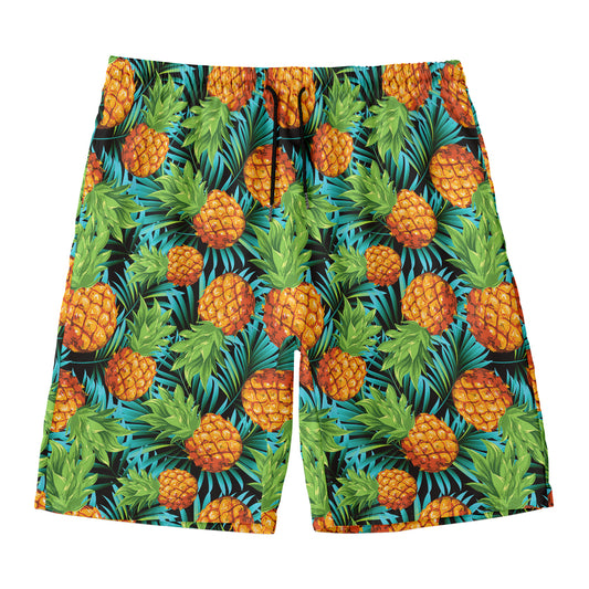 Exotic Tropical Pineapple Pattern Print Men's Swim Trunks