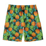 Exotic Tropical Pineapple Pattern Print Men's Swim Trunks