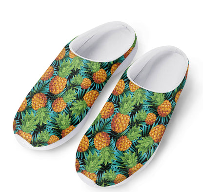 Exotic Tropical Pineapple Pattern Print Mesh Casual Shoes