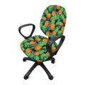 Exotic Tropical Pineapple Pattern Print Office Chair Cover