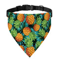 Exotic Tropical Pineapple Pattern Print Over The Collar Dog Bandana