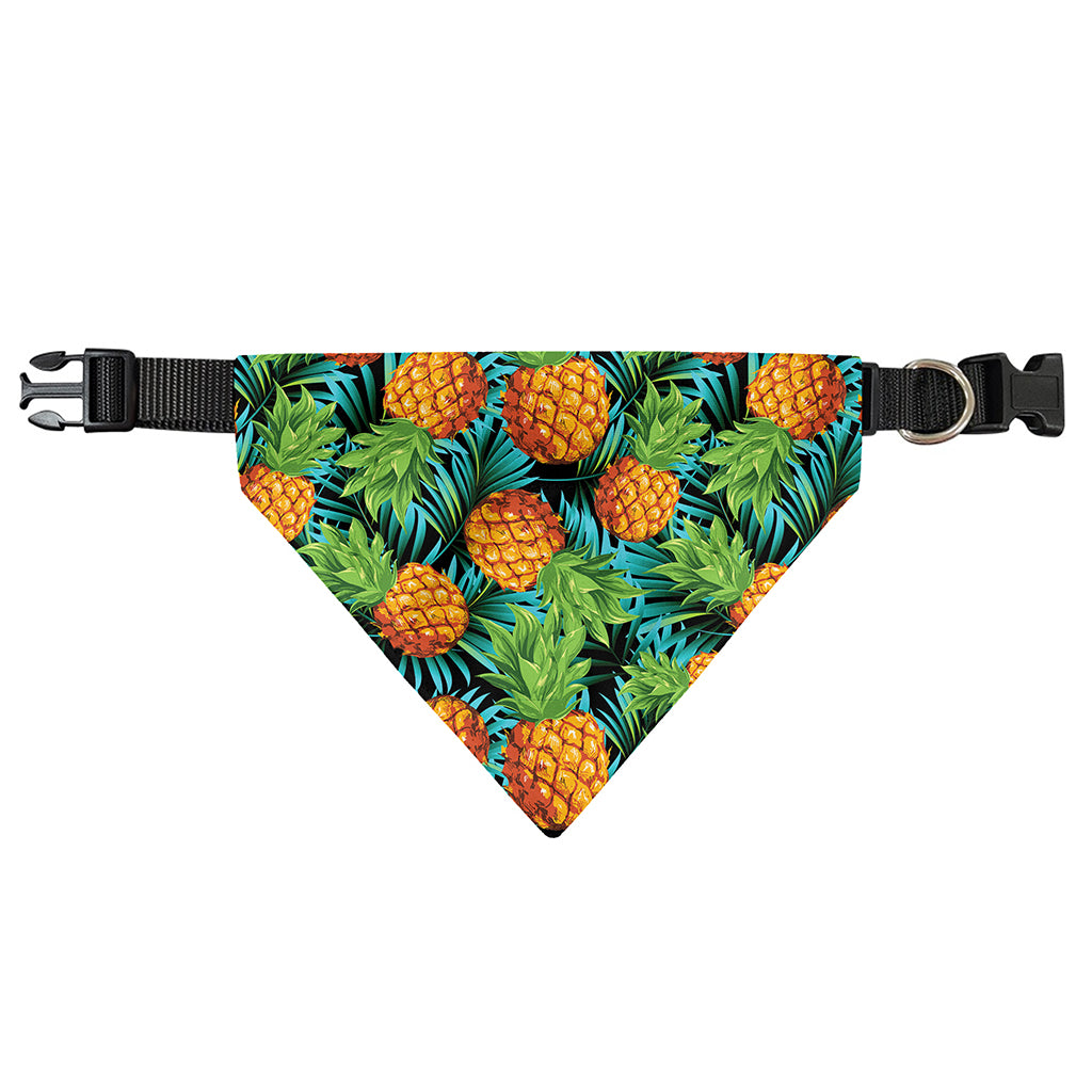 Exotic Tropical Pineapple Pattern Print Over The Collar Dog Bandana