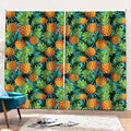 Exotic Tropical Pineapple Pattern Print Pencil Pleat Curtains