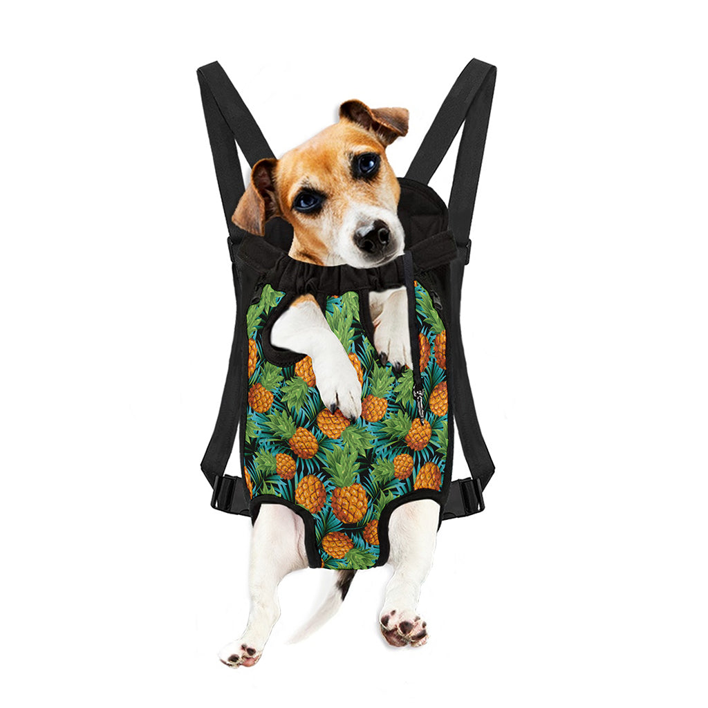 Exotic Tropical Pineapple Pattern Print Pet Carrier Backpack