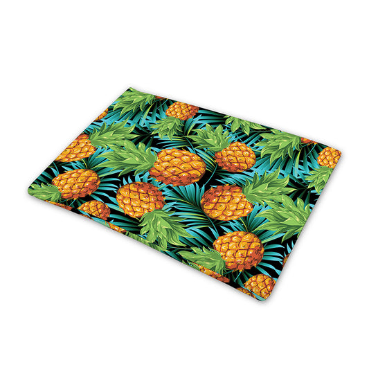 Exotic Tropical Pineapple Pattern Print Pet Cooling Mat Cover