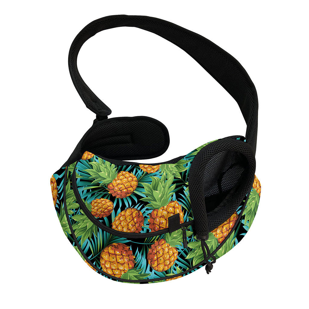 Exotic Tropical Pineapple Pattern Print Pet Sling Carrier