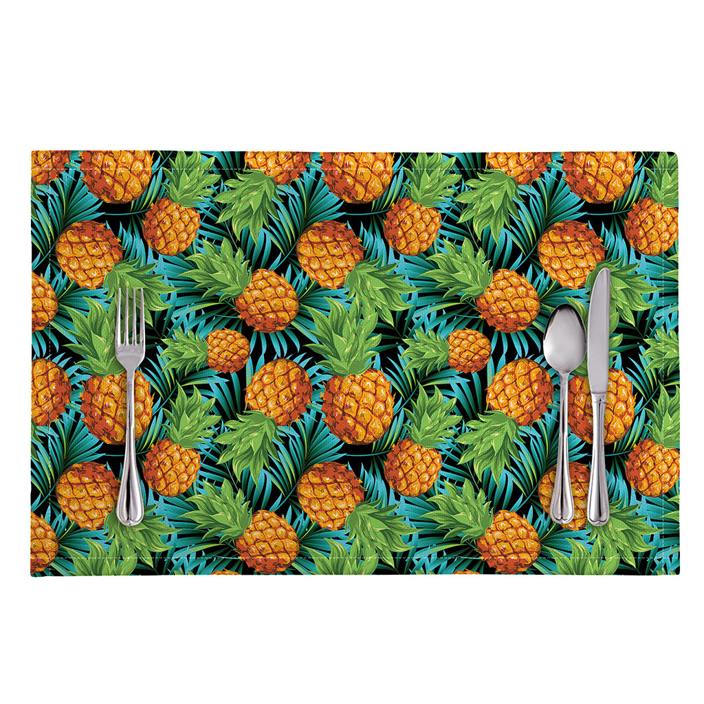 Exotic Tropical Pineapple Pattern Print Placemat