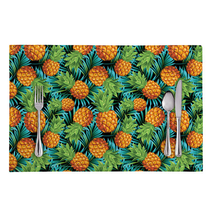 Exotic Tropical Pineapple Pattern Print Placemat