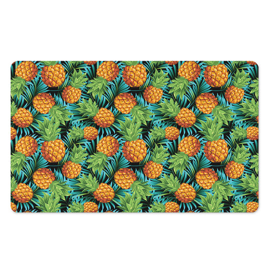 Exotic Tropical Pineapple Pattern Print Polyester Doormat