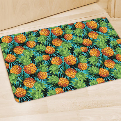 Exotic Tropical Pineapple Pattern Print Polyester Doormat