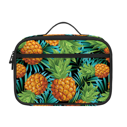 Exotic Tropical Pineapple Pattern Print Portable Lunch Bag
