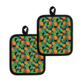 Exotic Tropical Pineapple Pattern Print Pot Holders