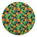 Exotic Tropical Pineapple Pattern Print Round Blanket