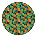 Exotic Tropical Pineapple Pattern Print Round Floor Mat