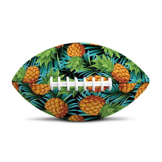 Exotic Tropical Pineapple Pattern Print Rugby Ball