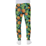 Exotic Tropical Pineapple Pattern Print Scuba Joggers