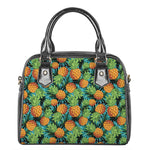 Exotic Tropical Pineapple Pattern Print Shoulder Handbag