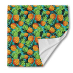 Exotic Tropical Pineapple Pattern Print Silk Bandana