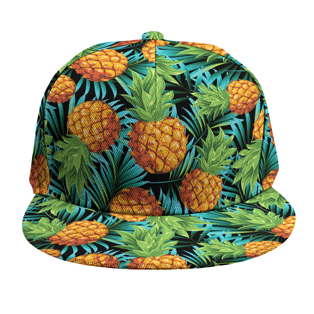 Exotic Tropical Pineapple Pattern Print Snapback Cap