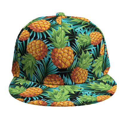 Exotic Tropical Pineapple Pattern Print Snapback Cap