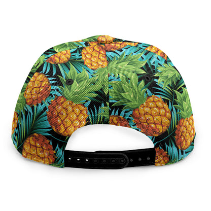 Exotic Tropical Pineapple Pattern Print Snapback Cap